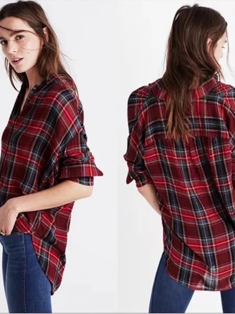 Madewell Tartan Plaid Button-Up Women's Top